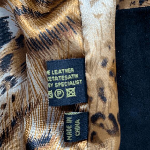 Scully Black Suede Ruffle Front Coat Genuine Leather Longline Duster Jacket - Picture 12 of 14